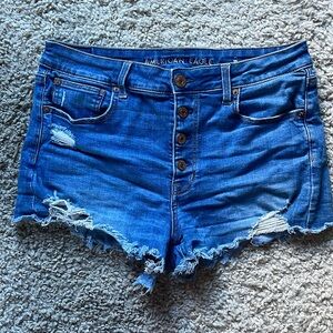 American Eagle Distressed Super Stretch High Rise Shortie